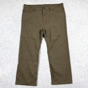 prAna Pants Mens 40x27 Brion Slim Fit Stretch Outdoor‎ Hiking 5 Pocket Brown